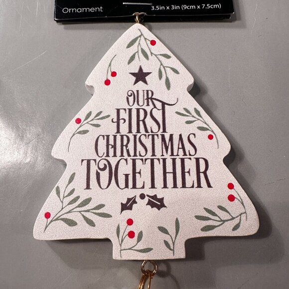 Christmas Shoppe Ornament Tree First Together Bride Groom Wedding Holiday - Picture 6 of 10